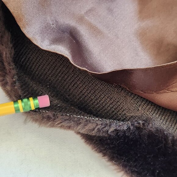 Vintage Mar Del Chocolate Brown Faux Fur Coat Glam Sexy Old Money Winter Pretty - Picture 10 of 15